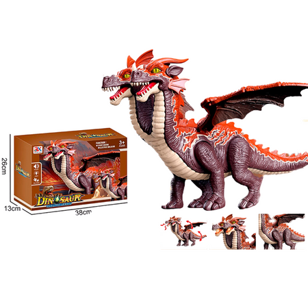 Dinozaur Pterodaktyl Dwugłowy Interaktywny Ruchome Skrzydła Nogi Ogon